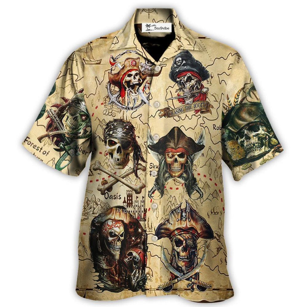 Hawaiian Shirt / Adults / S Pirate Chasing The Booty - Hawaiian Shirt 