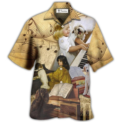 Hawaiian Shirt / Adults / S Piano I Like Piano And Dogs - Hawaiian Shirt 