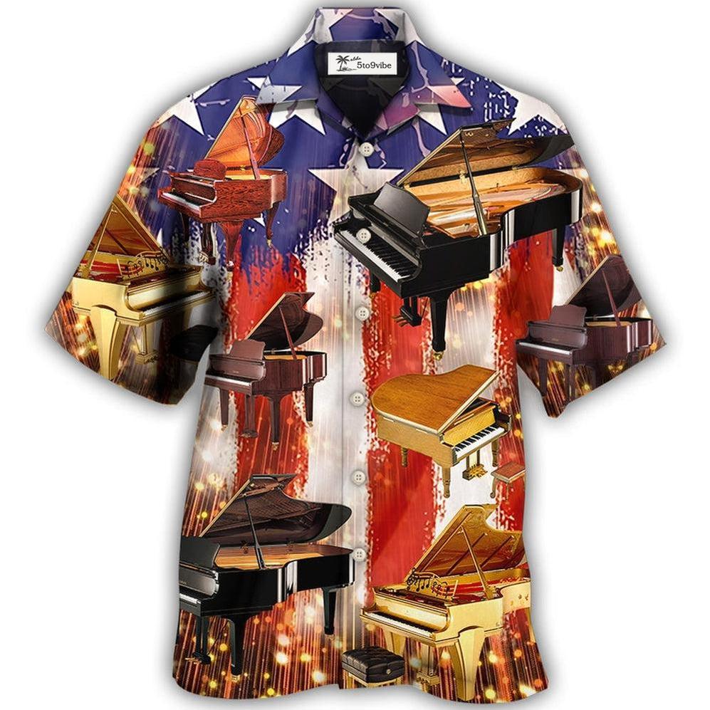 Hawaiian Shirt / Adults / S Piano Independence Day - Hawaiian Shirt 