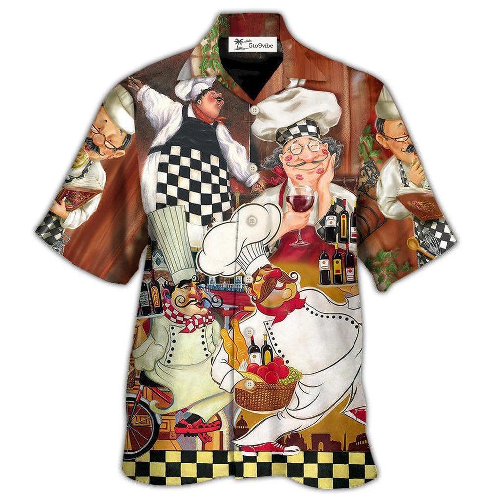Hawaiian Shirt / Adults / S Chef Funny Cooking Vintage Dinner's Time - Hawaiian Shirt 