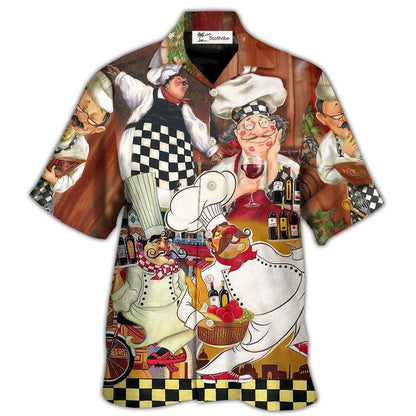 Hawaiian Shirt / Adults / S Chef Funny Cooking Vintage Dinner's Time - Hawaiian Shirt 