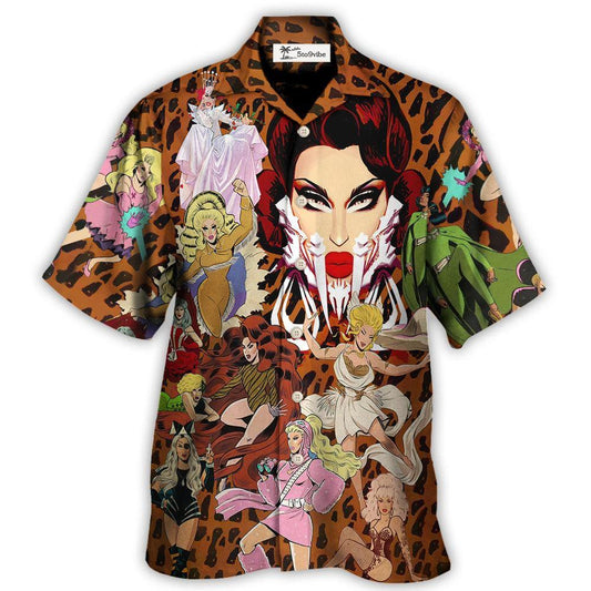 Hawaiian Shirt / Adults / S Drag Queen Born To Be Queen - Hawaiian Shirt 