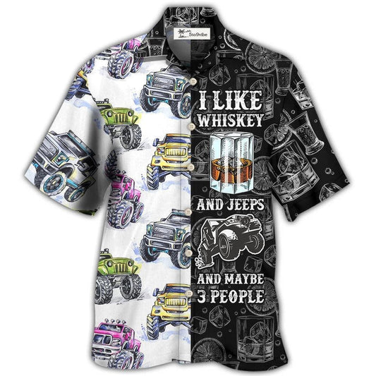 Hawaiian Shirt / Adults / S Jeep I Like Whiskey And Jeeps - Hawaiian Shirt 