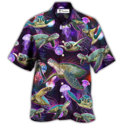 Hawaiian Shirt / Adults / S Turtle Neon Sea Art - Hawaiian Shirt 
