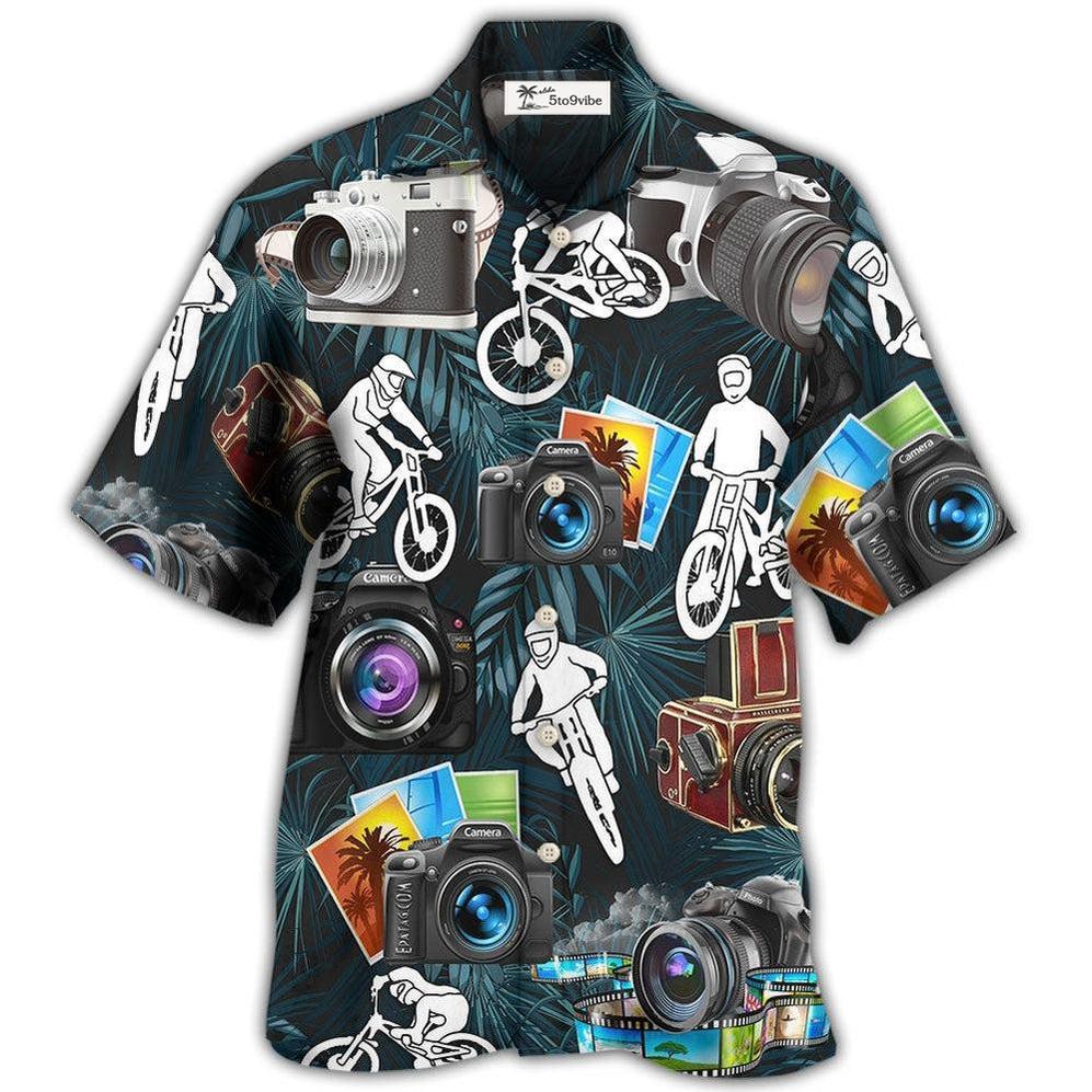 Hawaiian Shirt / Adults / S Camera I Like Cycling And Camera - Hawaiian Shirt 