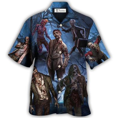 Hawaiian Shirt / Adults / S Zombie Blood Dark Scary Halloween - Hawaiian Shirt 