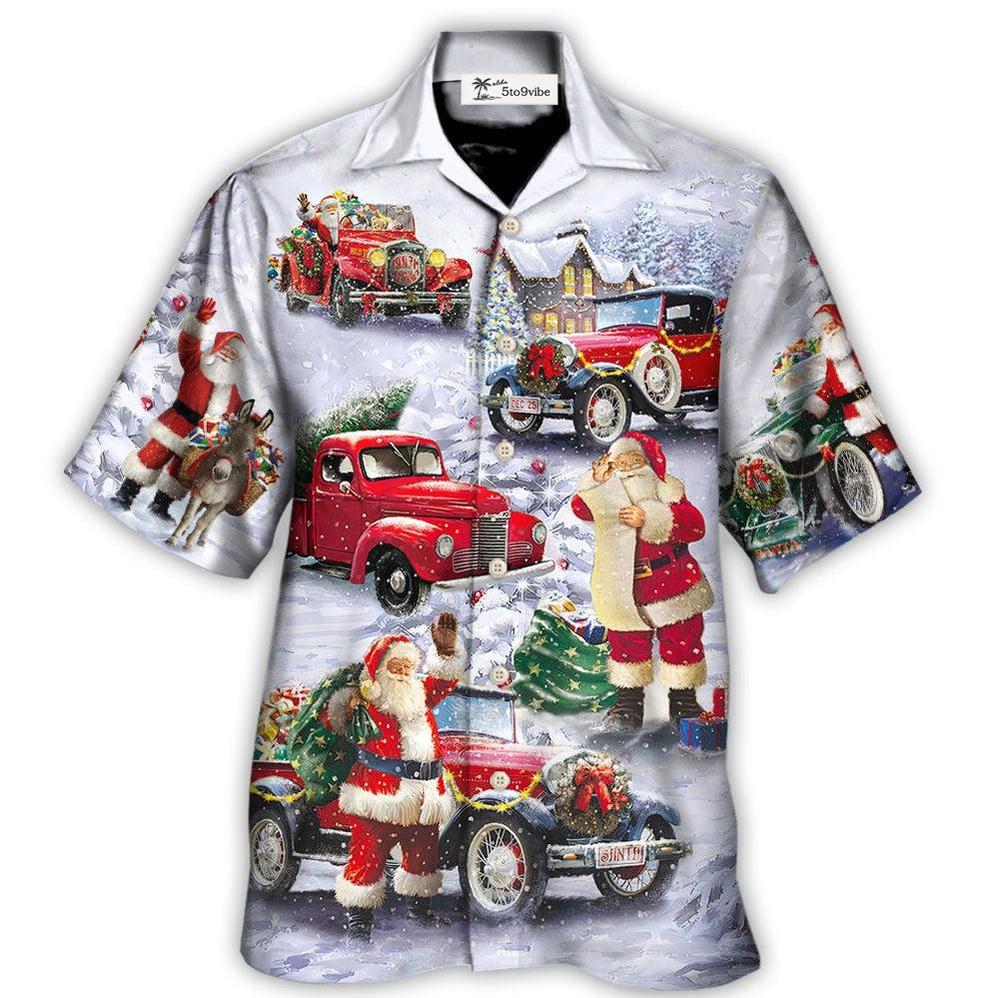 Hawaiian Shirt / Adults / S Christmas Santa Claus Funny Red Truck Gift For Xmas Painting Style - Hawaiian Shirt 