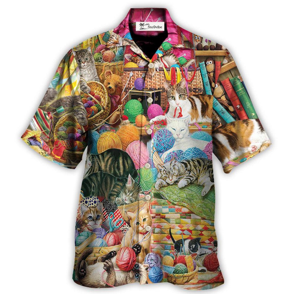 Cat Knitting Is Kinda My Thing - Hawaiian Shirt 