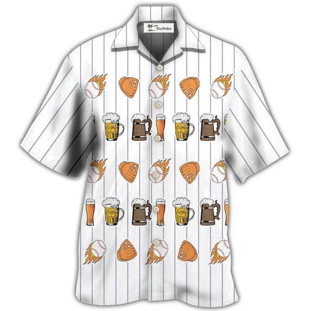 Hawaiian Shirt / Adults / S Beer I Like Beer And Baseball And Maybe 3 People - Hawaiian Shirt 