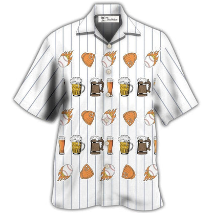 Hawaiian Shirt / Adults / S Beer I Like Beer And Baseball And Maybe 3 People - Hawaiian Shirt 