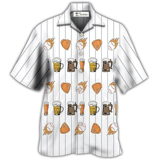 Hawaiian Shirt / Adults / S Beer I Like Beer And Baseball And Maybe 3 People - Hawaiian Shirt 