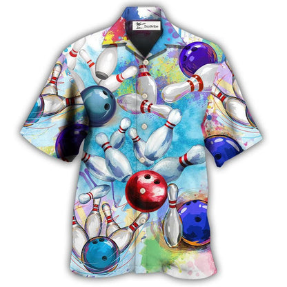 Hawaiian Shirt / Adults / S Bowling Ball And Pins Colorful Style - Hawaiian Shirt 