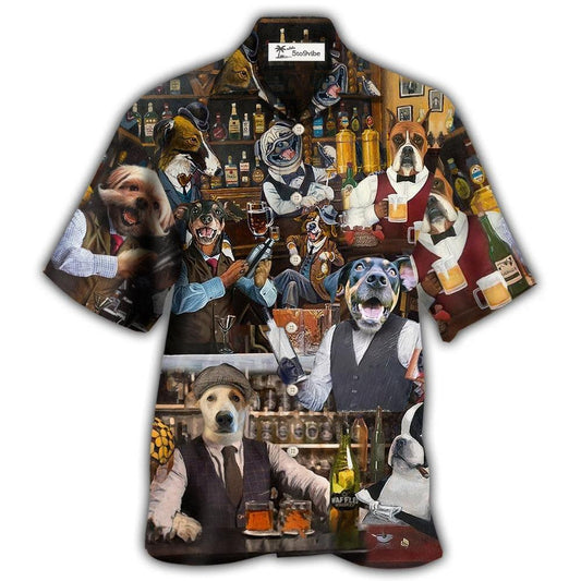 Hawaiian Shirt / Adults / S Bartender Dog Mixologist Job Is Never Done - Hawaiian Shirt 