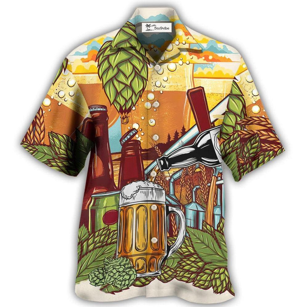 Hawaiian Shirt / Adults / S Beer Drinking It's Beer Time - Hawaiian Shirt 