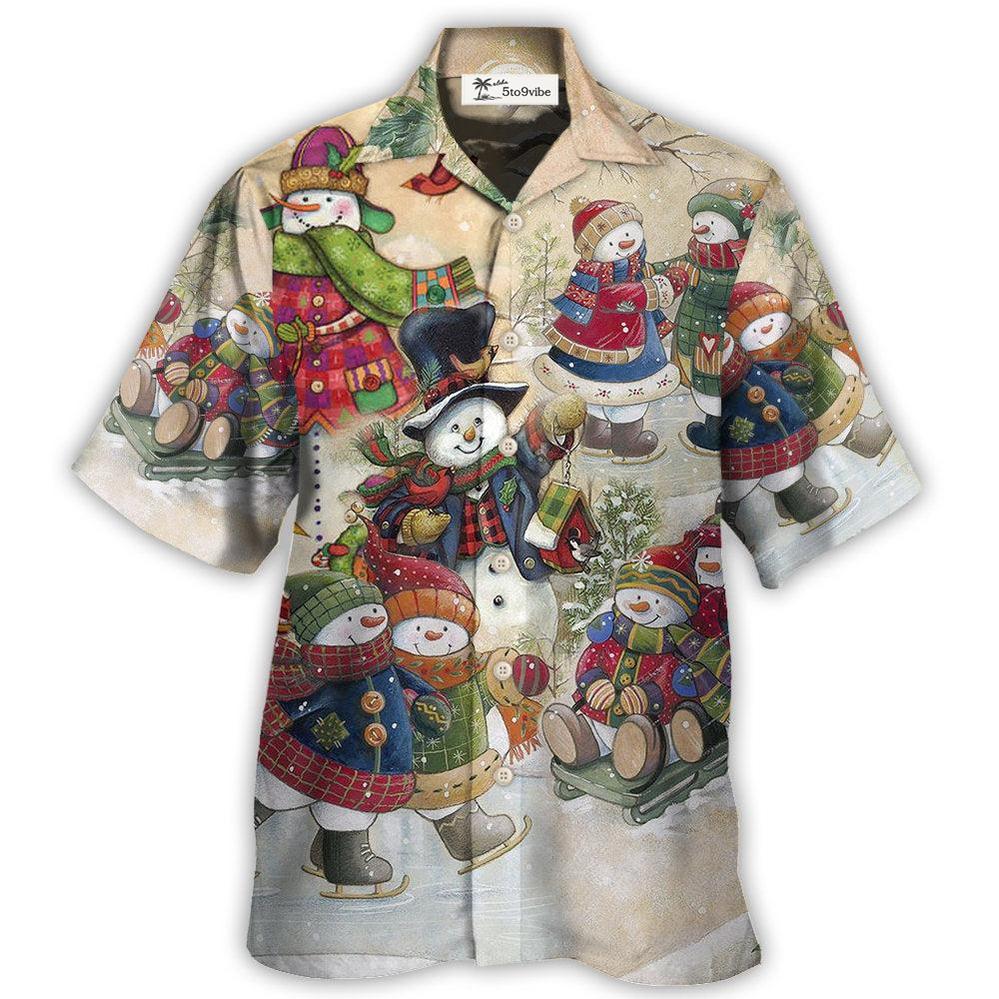 Hawaiian Shirt / Adults / S Christmas Couple Snowman Lover Winter Xmas - Hawaiian Shirt 