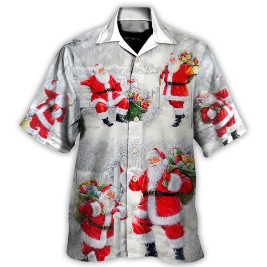 Hawaiian Shirt / Adults / S Christmas Santa Is Always With You Art Style - Hawaiian Shirt 