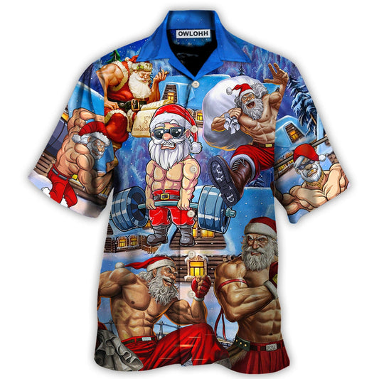 Christmas Santa Weightlifting Christmas Fitness Gym - Hawaiian Shirt - HAWS01NDN031122 