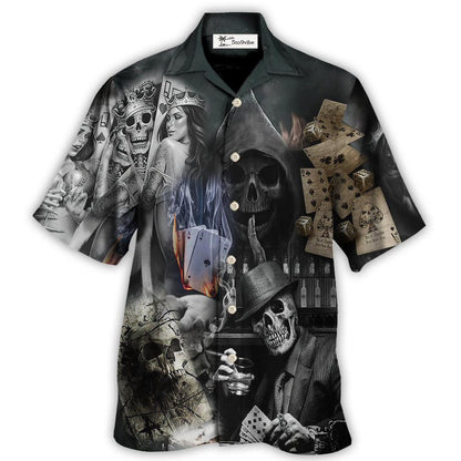 Skull Gambling The Death Game Begin - Hawaiian Shirt 