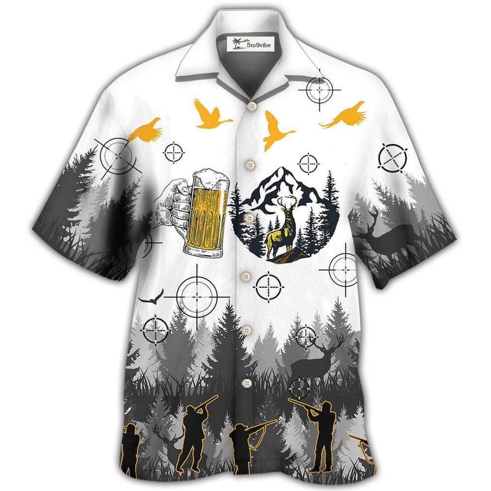 Hawaiian Shirt / Adults / S Beer I Like Beer And Hunting And Maybe 3 People - Hawaiian Shirt 