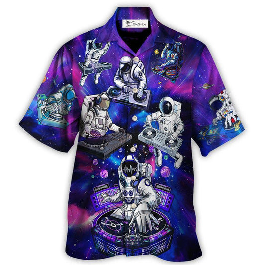 Hawaiian Shirt / Adults / S DJ Astronaut Live On Stage Galaxy - Hawaiian Shirt 