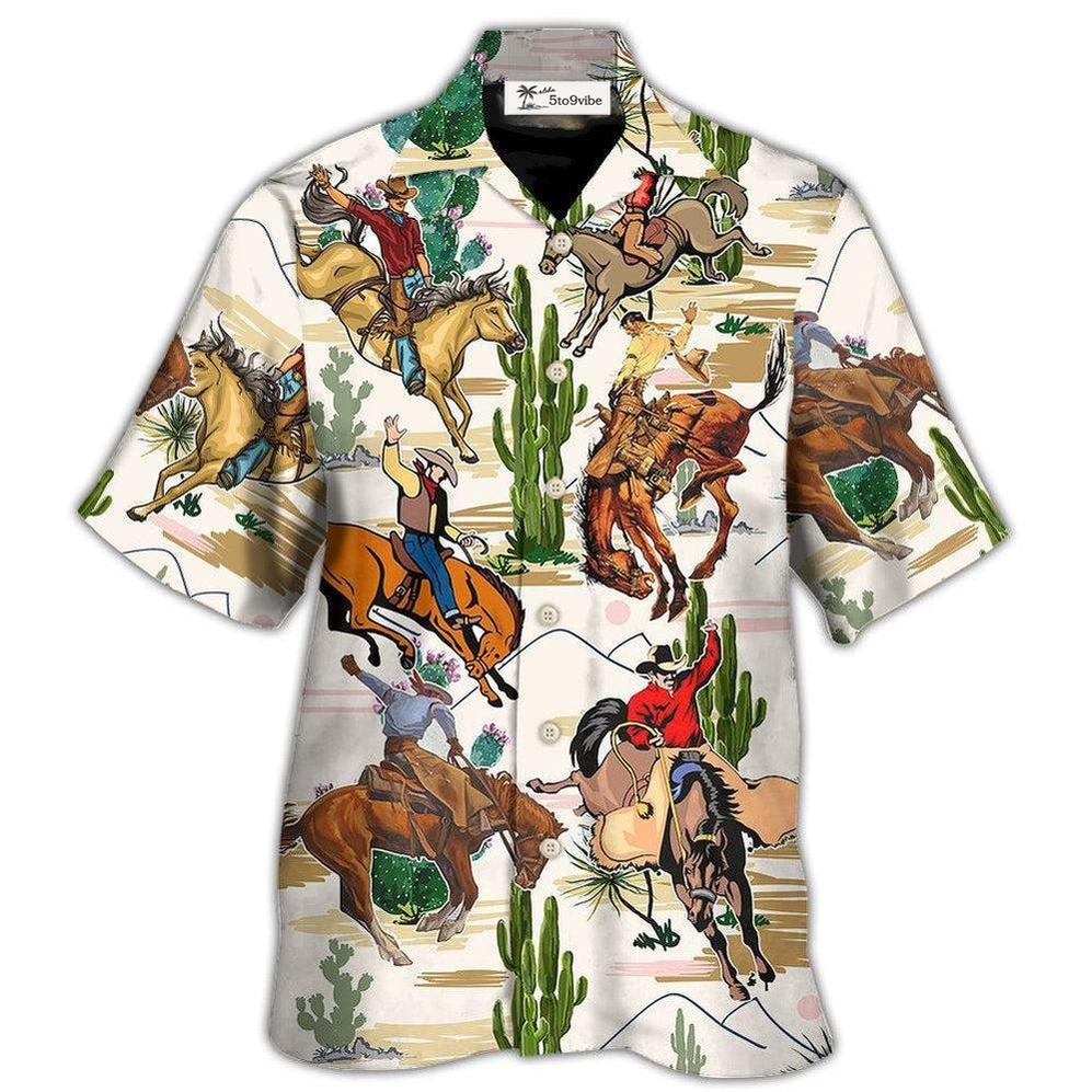Hawaiian Shirt / Adults / S Cowboy Western Desert And Cactus Tropical - Hawaiian Shirt 