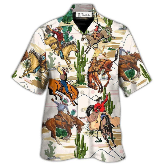 Hawaiian Shirt / Adults / S Cowboy Western Desert And Cactus Tropical - Hawaiian Shirt 