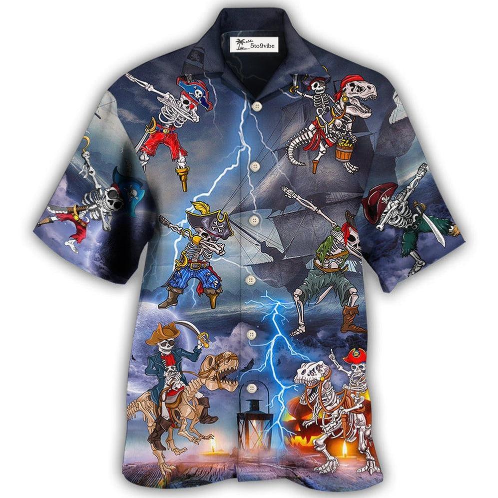 Hawaiian Shirt / Adults / S Halloween Pirate Skeleton Scary - Hawaiian Shirt 