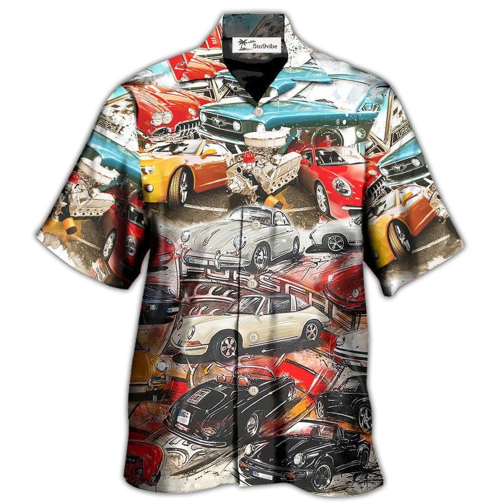 Hawaiian Shirt / Adults / S Car Retro Packed Vintage Style - Hawaiian Shirt 