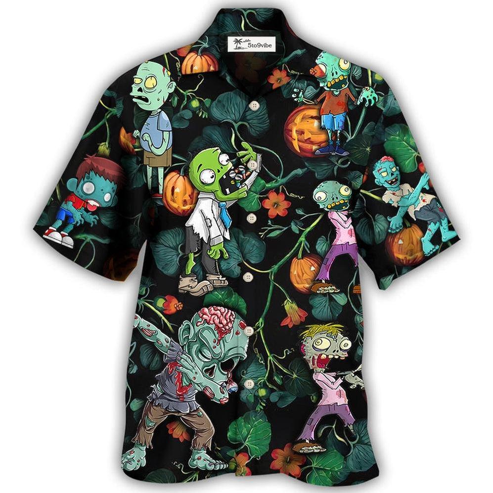 Hawaiian Shirt / Adults / S Halloween Zombie Tropical Pumpkin Scary - Hawaiian Shirt 