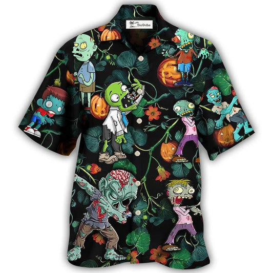 Hawaiian Shirt / Adults / S Halloween Zombie Tropical Pumpkin Scary - Hawaiian Shirt 