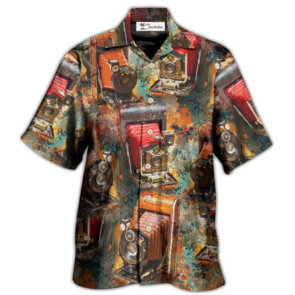 Hawaiian Shirt / Adults / S Camera Vintage Old Retro Film Camera - Hawaiian Shirt 