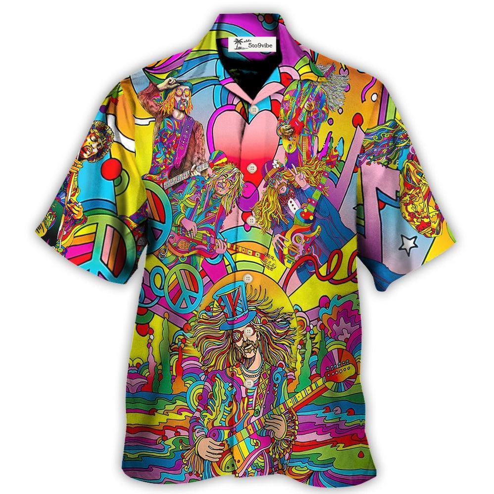 Hawaiian Shirt / Adults / S Hippie Music Guitar Psychedelic Musician - Hawaiian Shirt 