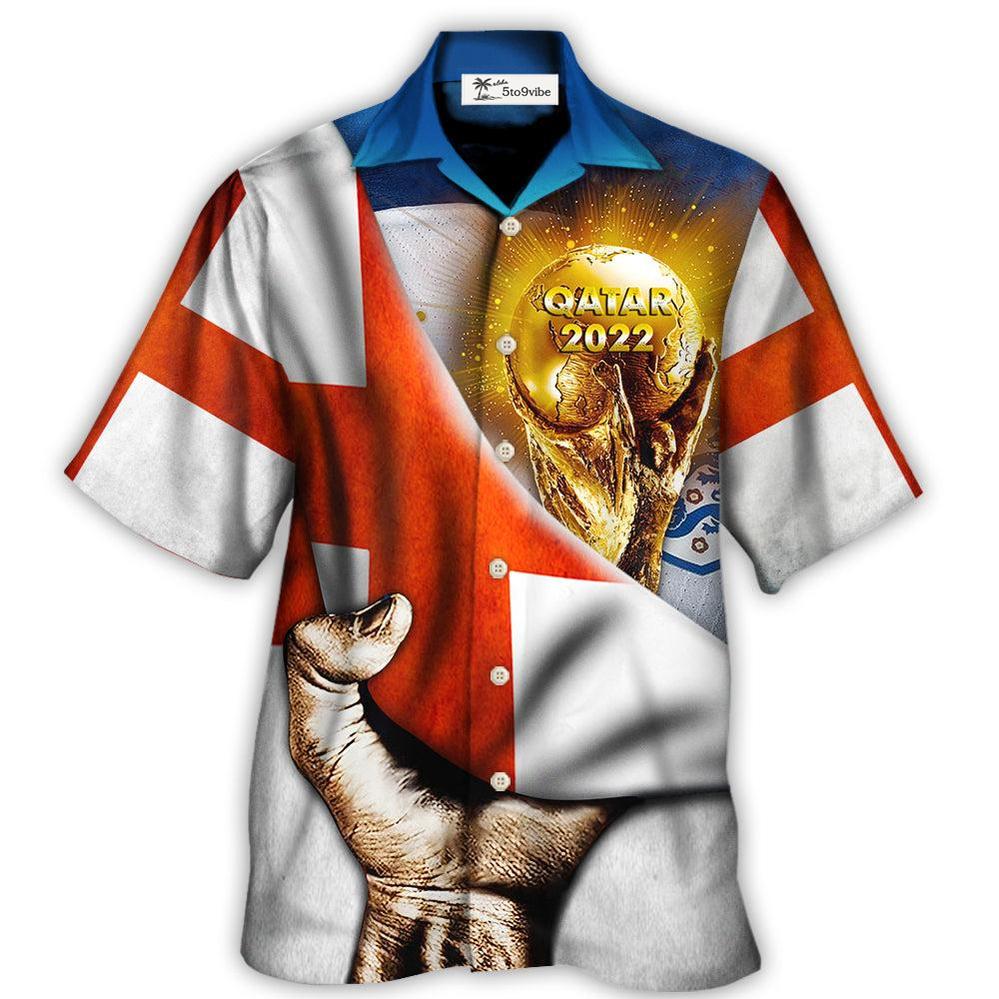 Hawaiian Shirt / Adults / S World Cup Qatar 2022 England Will Be The Champion Flag Vintage Style - Hawaiian Shirt 