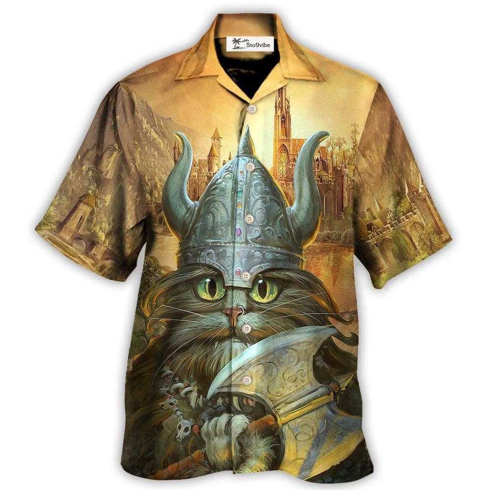 Hawaiian Shirt / Adults / S Viking Cat Hagar The Hairy Came To Purr And Pillage - Hawaiian Shirt 