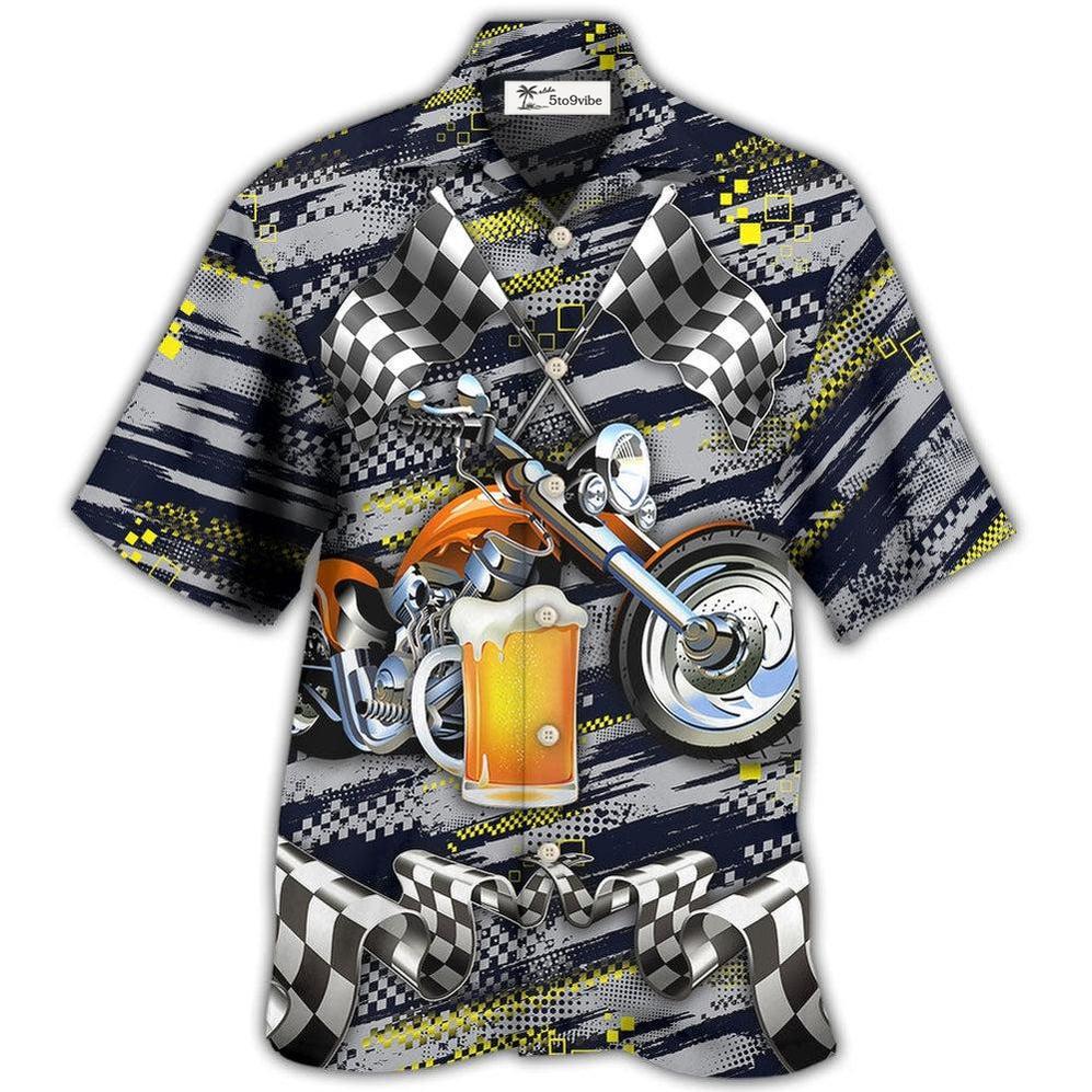 Hawaiian Shirt / Adults / S Beer I Like Beer And Motocycles And Maybe 3 People - Hawaiian Shirt 