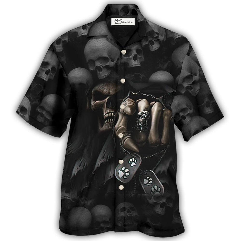 Hawaiian Shirt / Adults / S Skull I Love Dogs More Than Humans - Hawaiian Shirt 
