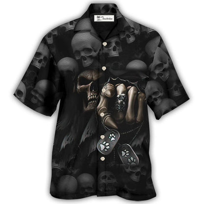 Hawaiian Shirt / Adults / S Skull I Love Dogs More Than Humans - Hawaiian Shirt 