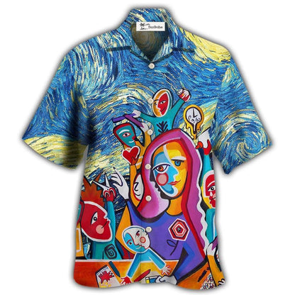 Hawaiian Shirt / Adults / S Teacher Art Teacher in Starry Night - Hawaiian Shirt 