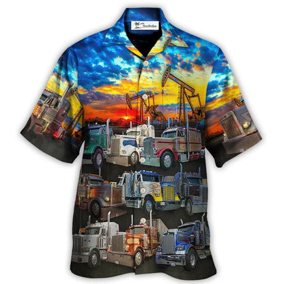 Hawaiian Shirt / Adults / S Truck Monster Classic Beautiful Sunset - Hawaiian Shirt 
