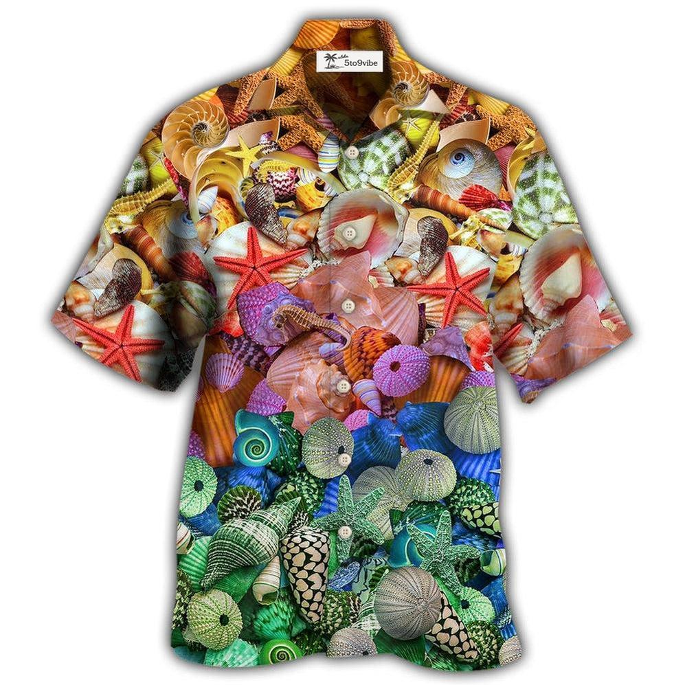Hawaiian Shirt / Adults / S Beach Starfish On Seashells - Hawaiian Shirt 