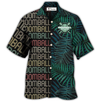 Hawaiian Shirt / Adults / S Broomball Is My Passion Tropical Leaf - Hawaiian Shirt 