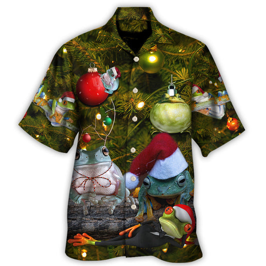 Hawaiian Shirt / Adults / S Christmas Frog Merry Christmas Bauble - Hawaiian Shirt 