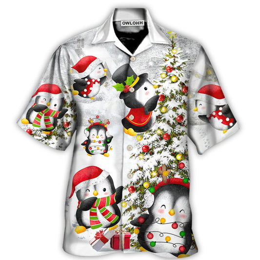 Christmas Chilling Penguin Family In Love Christmas - Hawaiian Shirt 