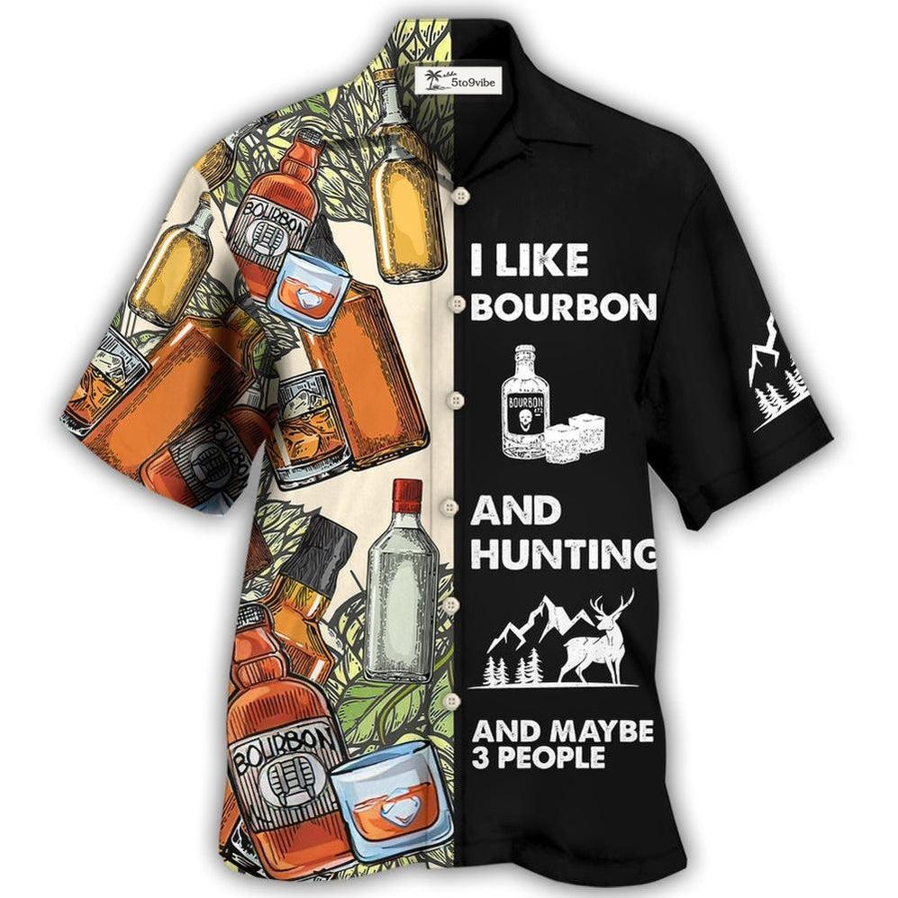 Hawaiian Shirt / Adults / S Wine Hunting I Like Bourbon - Hawaiian Shirt 