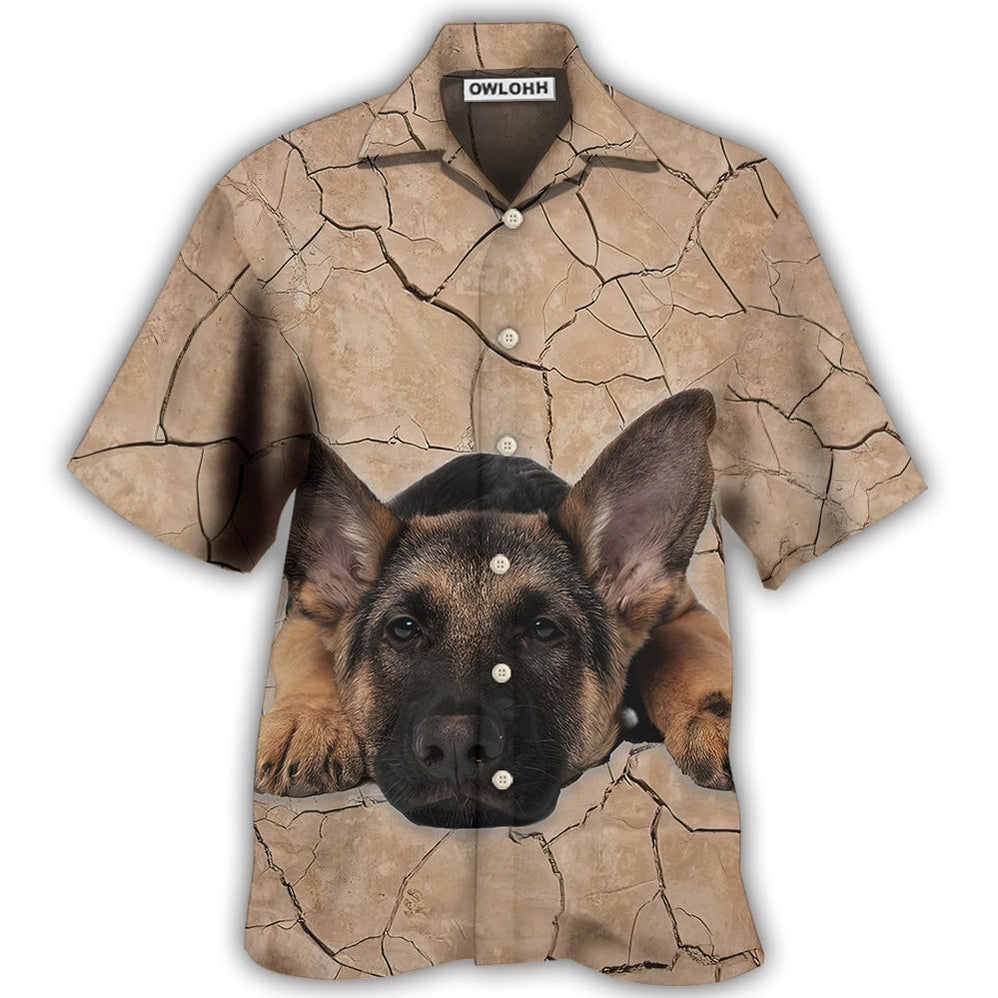 Hawaiian Shirt / Adults / S German Shepherd On The Ground - Hawaiian Shirt 