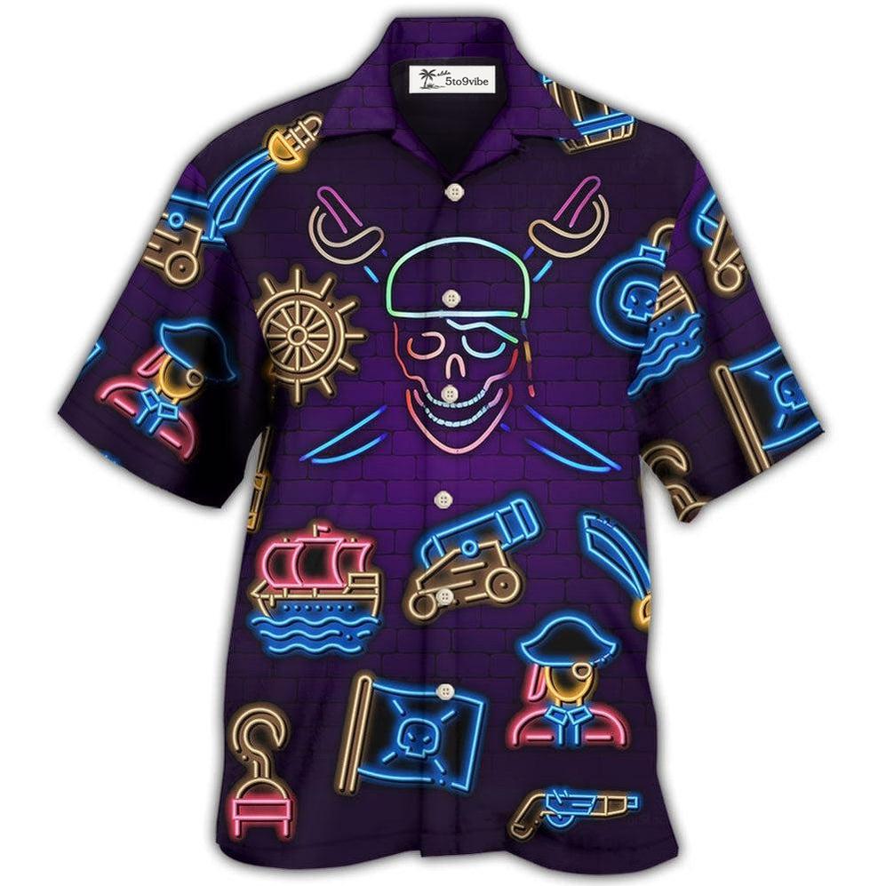Hawaiian Shirt / Adults / S Pirate Neon Art Style - Hawaiian Shirt 