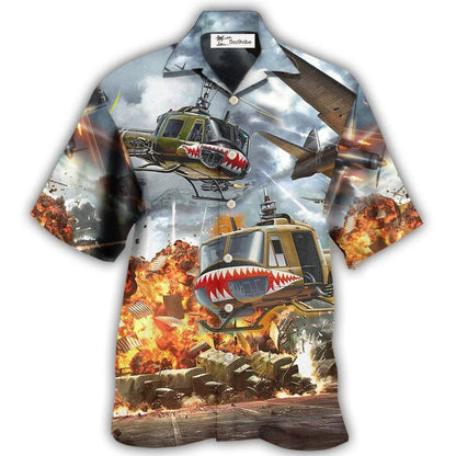 Hawaiian Shirt / Adults / S Combat Aircraft Fly Sky Military Planes - Hawaiian Shirt 