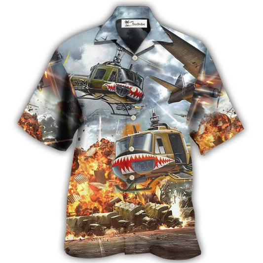 Hawaiian Shirt / Adults / S Combat Aircraft Fly Sky Military Planes - Hawaiian Shirt 