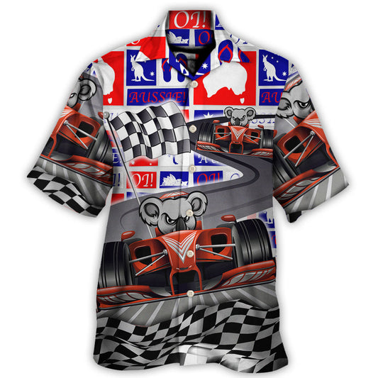 Koala Racing Formula One Car Racing Australian Vibe - Hawaiian Shirt 