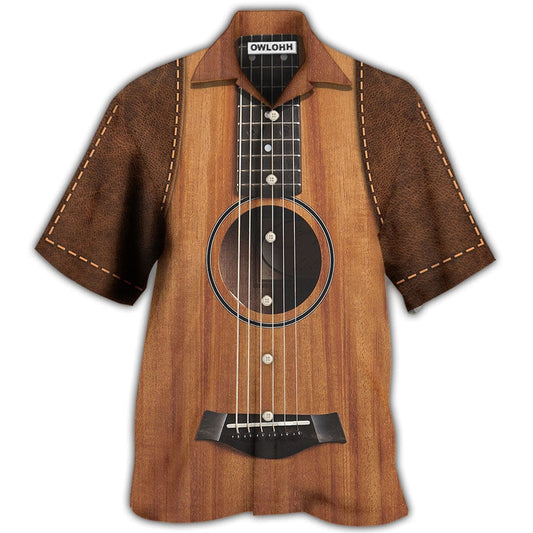 Hawaiian Shirt / Adults / S Guitar Vintage Leather Music Lover - Hawaiian Shirt 